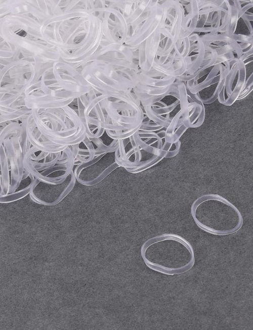 Парикмахерские резинки д/созд прически силик d1,3*0,1см (фас50гр цена за фас) прозр нак QF   5270138    И