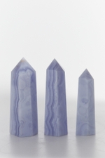 Голубой кружевной агат призма