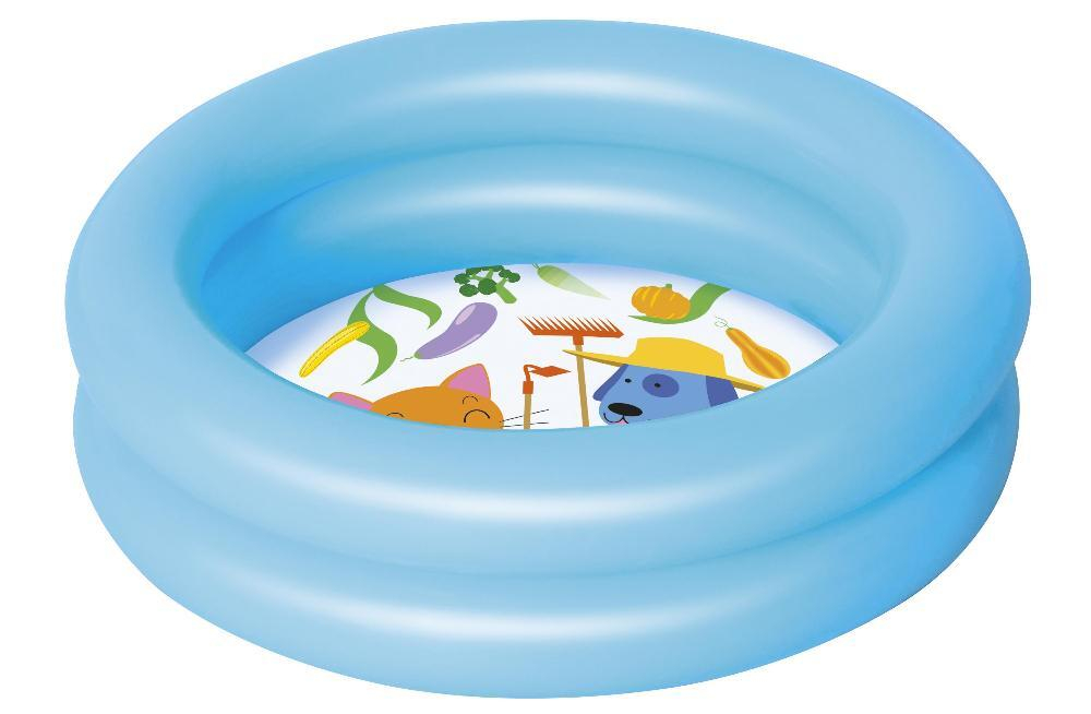 Бассейн с надувным бортом Round 2-Ring Kiddie Bestway