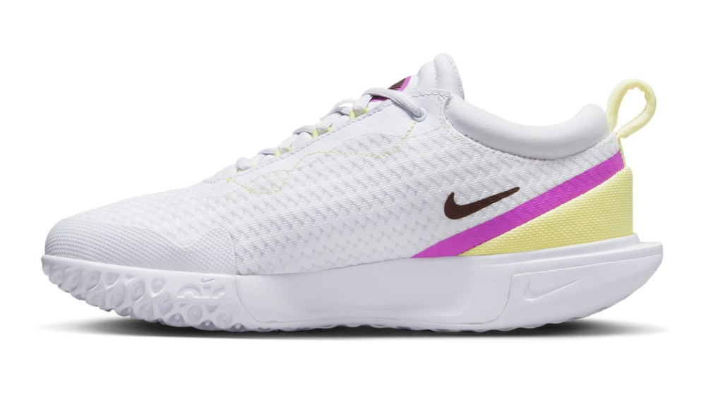Женские Кроссовки теннисные Nike Zoom Court Pro HC - white/fuchsia dream/citron tint/earth