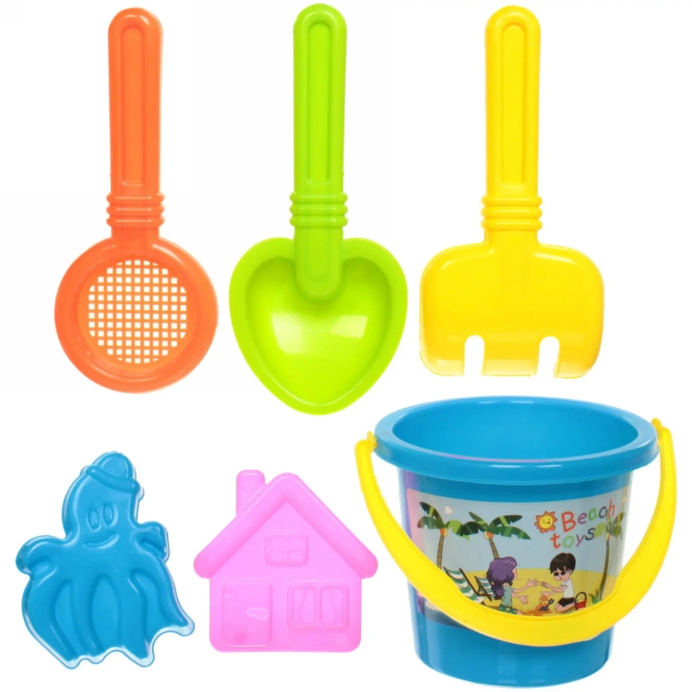 Набор для игры в песочнице «Солнечное Лето», 17*12 см, 6 предметов, микс