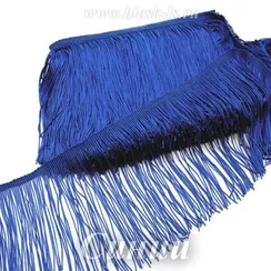 Бахрома для танцевальных костюмов 20 см, полиэстер, 1 нить, Синяя, розница от 10 см