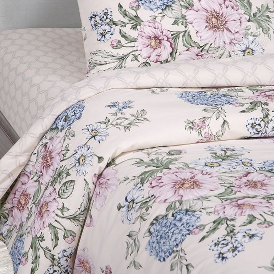 Двуспальный с европростынёй комплект постельного белья Саломея DE LUXE поплин наволочки 70x70 см