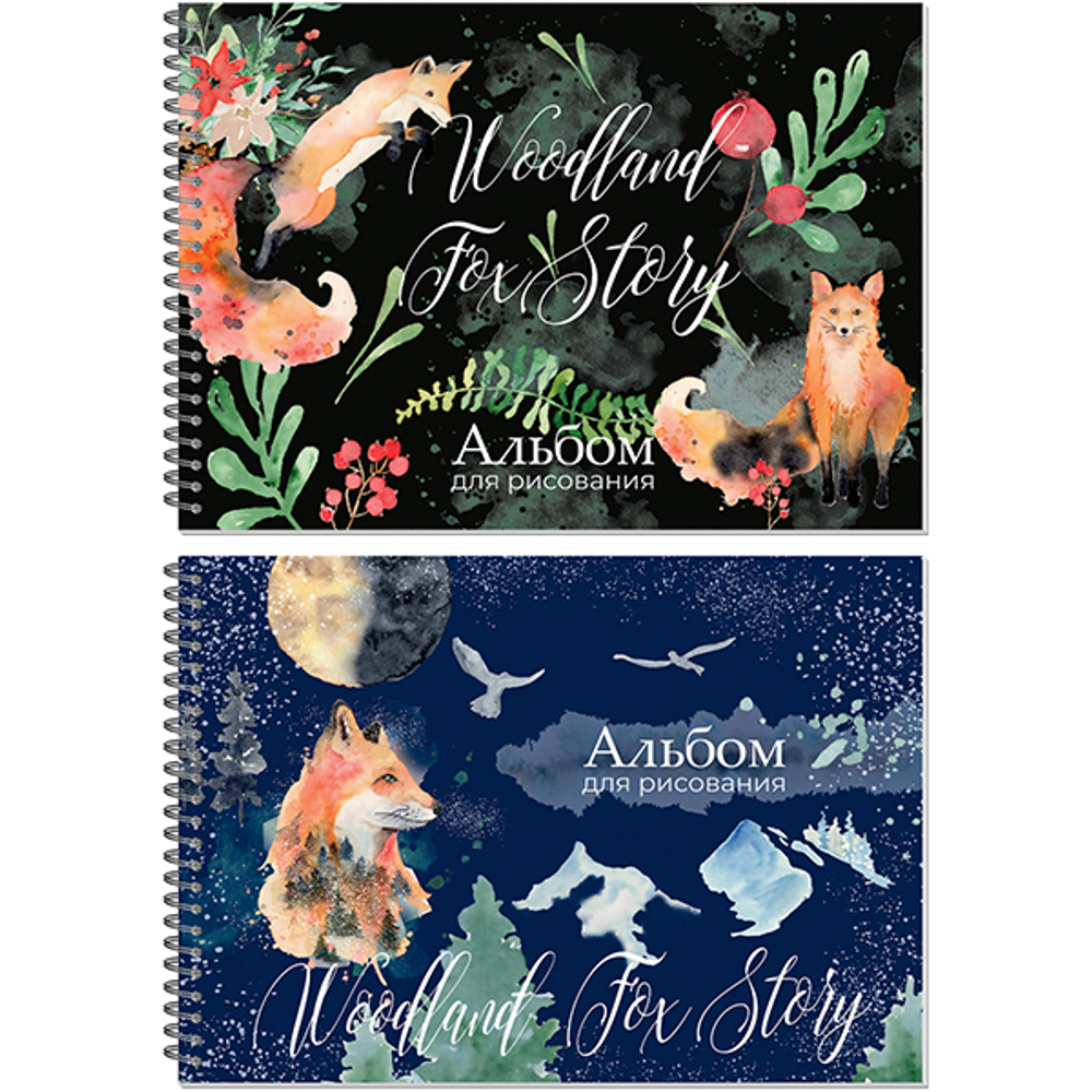 Альбом для рисования А4 40 листов "Лисы-дикарки"