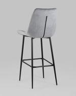 Стул барный Флекс велюр серый 2 шт