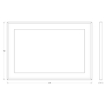 Зеркало Evoform в багетной раме со встроенным LED-светильником 27,5 W 110x75 см