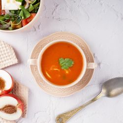 Бульонная пара 390 мл d 10,3 см h7 см Aristocrat Peach Tea Stackable Noble [1]