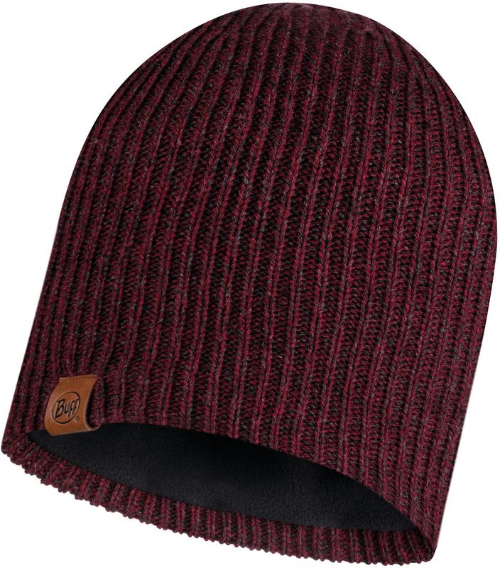 Шапка вязаная с флисом Buff Hat Knitted Polar Lyne Maroon Фото 1