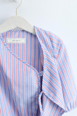 ZARA TIMELESS — ДЛИННЫЙ КОМБИНЕЗОН В ПОЛОСКУ, СИНИЙ