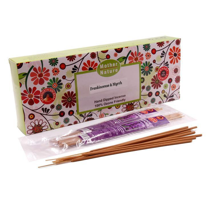Mother Nature Frankincense Myrrh Благовоние-масала Ладан Мирра, 10 палочек