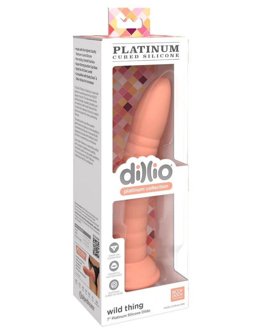 Телесный фаллоимитатор на присоске Wild Thing - 19,7 см. (Цвет: телесный)