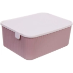 Контейнер для хранения с крышкой «ЛЕНАР», цвет пудровый, 29*22*12см