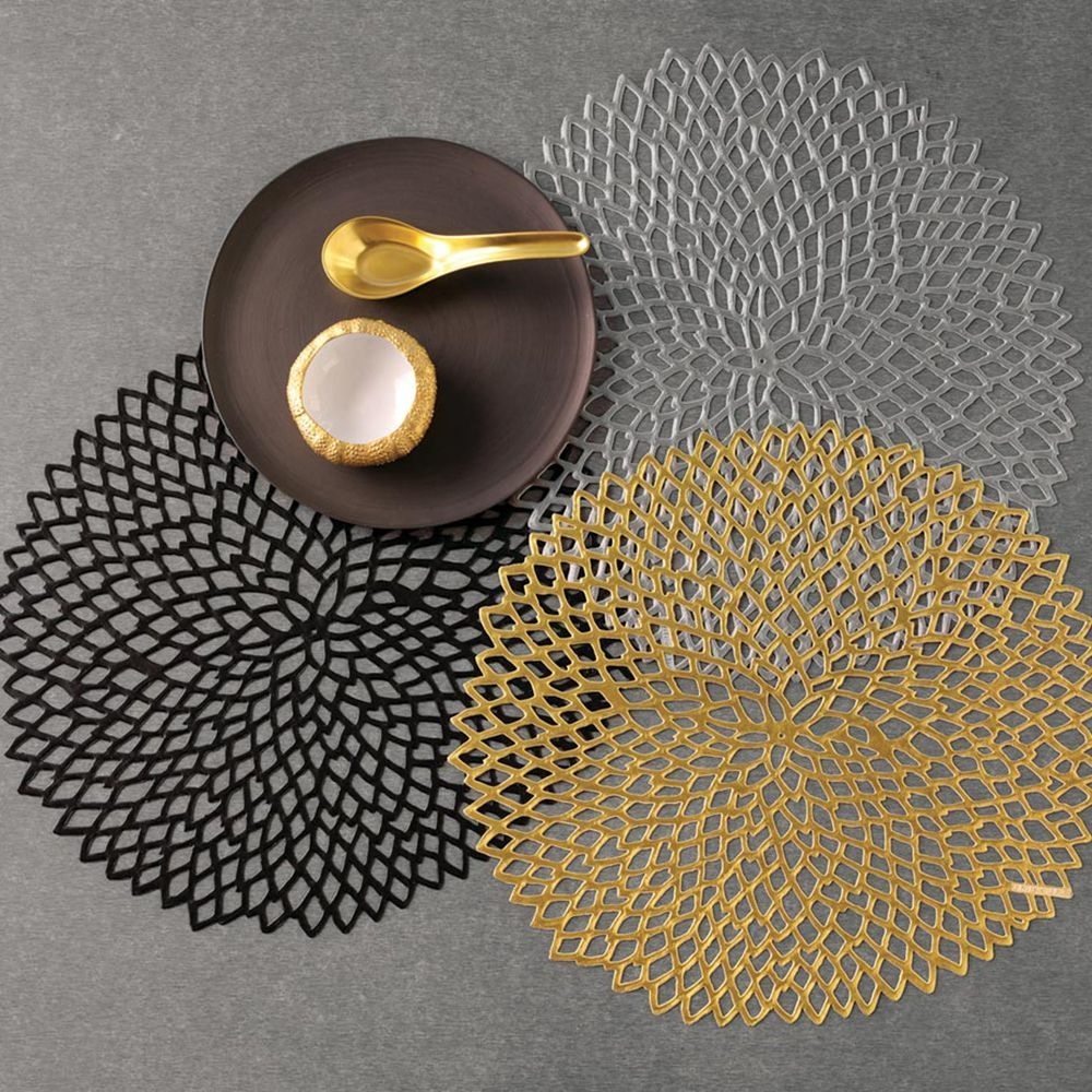 Салфетка подстановочная 36х39 Chilewiсh Pressed dahlia Brass США фото