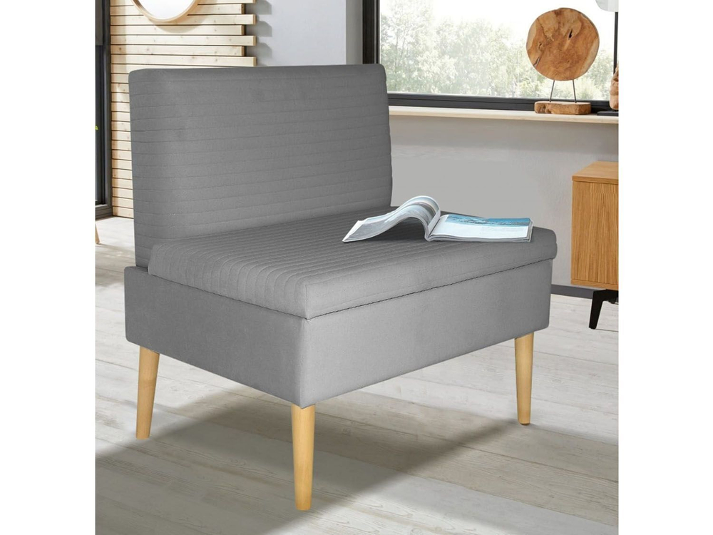 Диван ОАЗИС-1 ДУ узкий серый №25