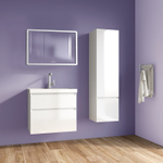 Комплект тумба Velluto 60 (60*60*450) подвесная с раковиной Слим 60