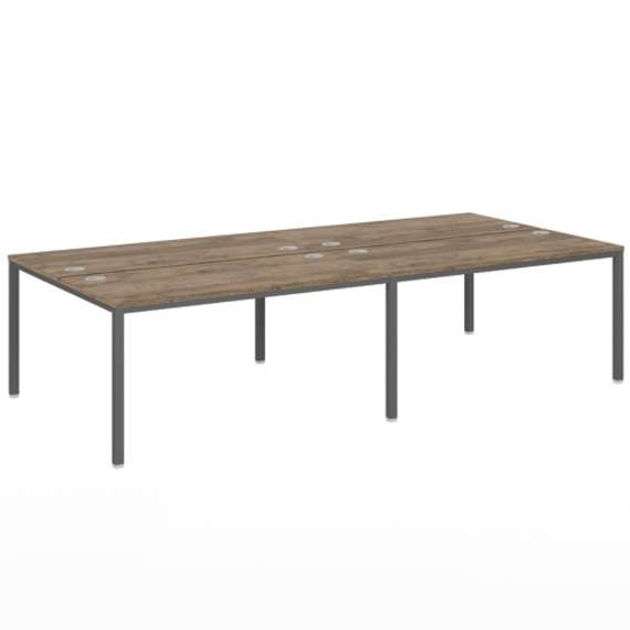 Бенч-система 3200х1432х750 для 4 рабочих мест на металлокаркасе Lite VL-52-02