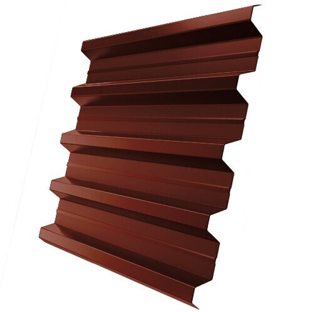 Профнастил Н60 Железный Форт Satin 0,5 мм RAL 8004 медно-коричневый