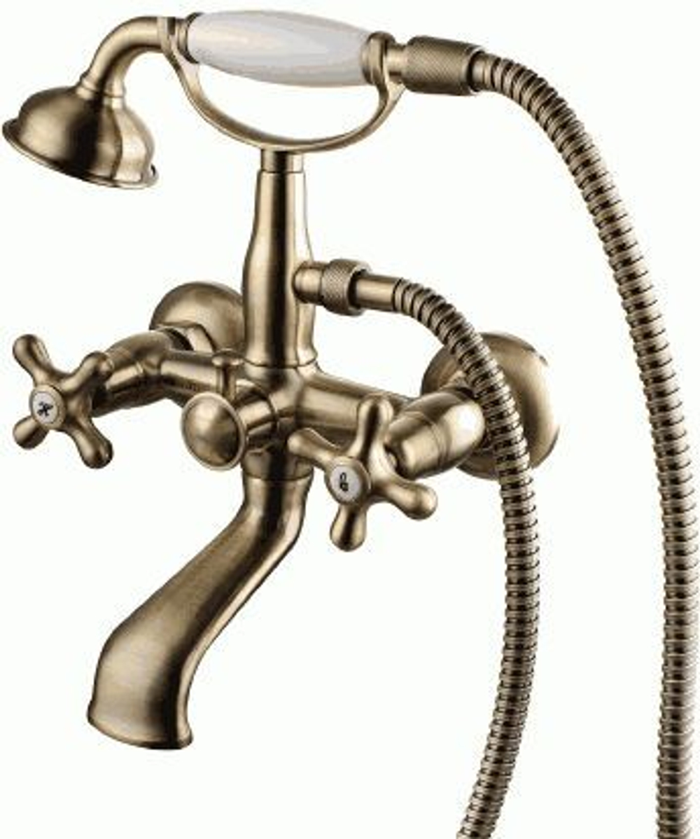 смеситель ванна LEMARK Vintage с коротким изливом,бронза LM2812B