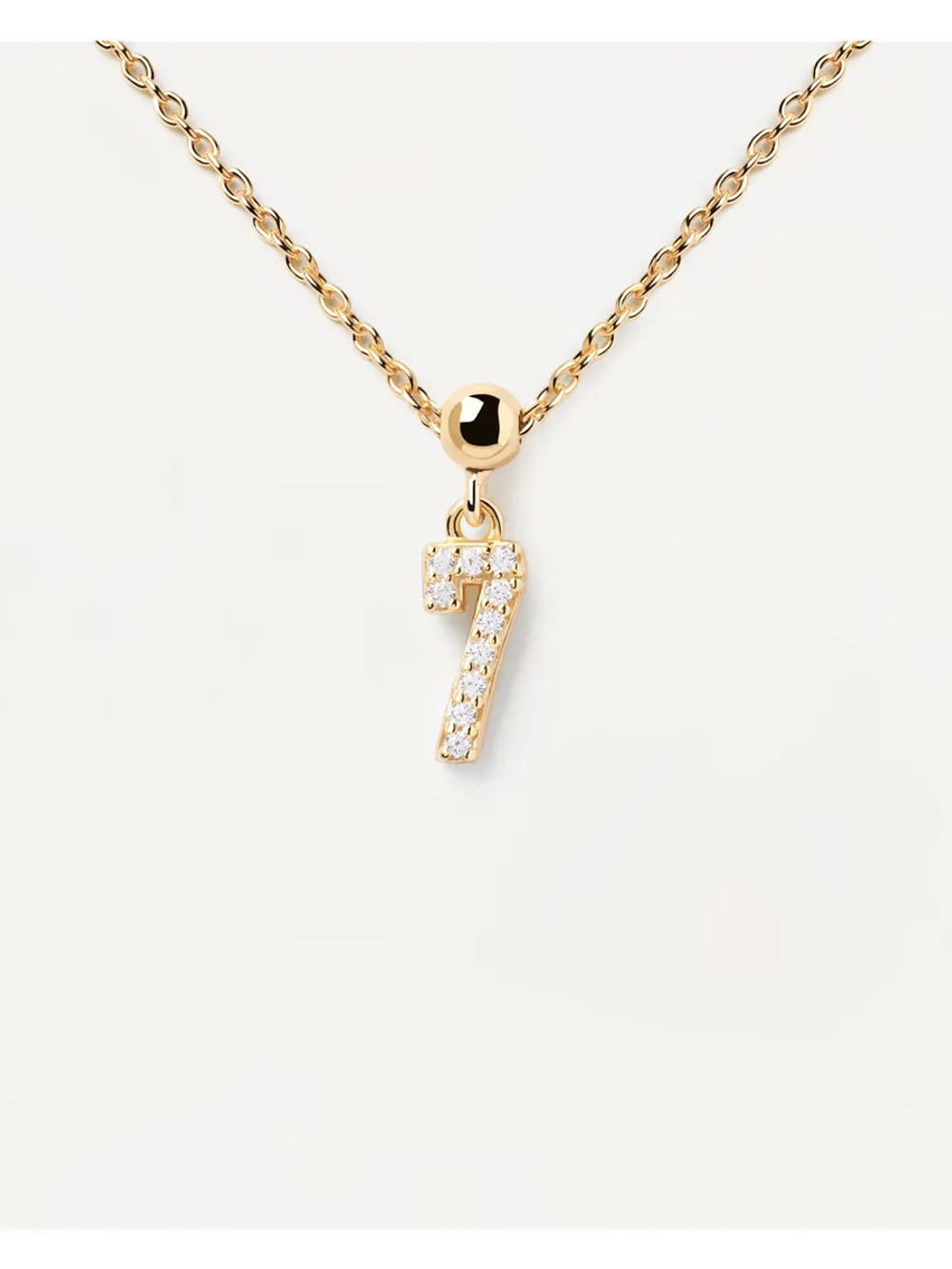 Подвеска-шарм женская PDPaola Цифра 7 серебро 925 пробы покрытое золотом 750 пробы CH01-003-U