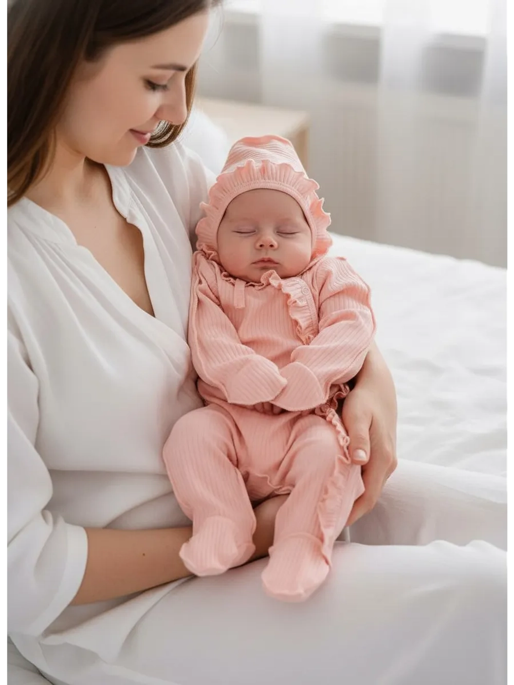 Слип для новорожденных девочек с антицарапками