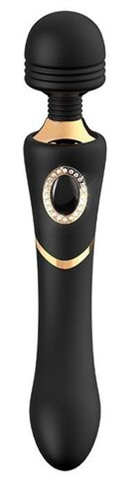 Черный жезловый вибратор MONICA - 24,1 см. (Цвет: черный)