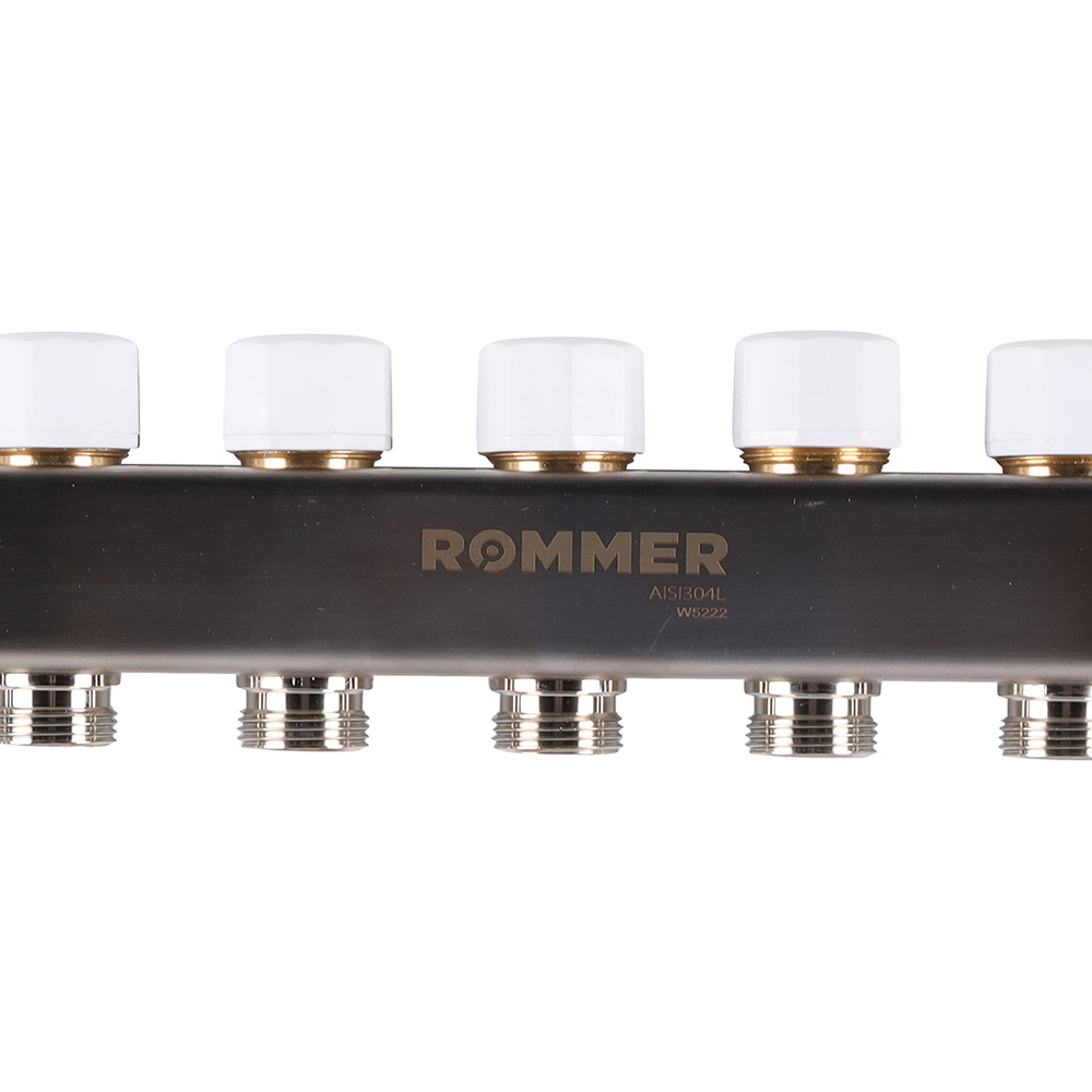 ROMMER RMS-1200-000011 ROMMER Коллектор из нержавеющей стали с расходомерами 11 вых.