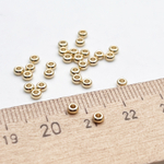 Бусина, цвет золото, размер 3*1,5 мм, цена за 10 шт