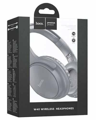 Bluetooth - гарнитура HOCO W40, накладные, BT5.3, 200mAh Grey