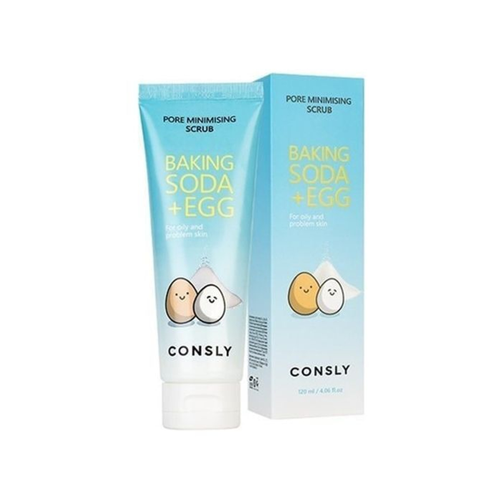 Consly Baking Soda Egg Pore Minimising Scrub скраб для лица с содой и яичным белком