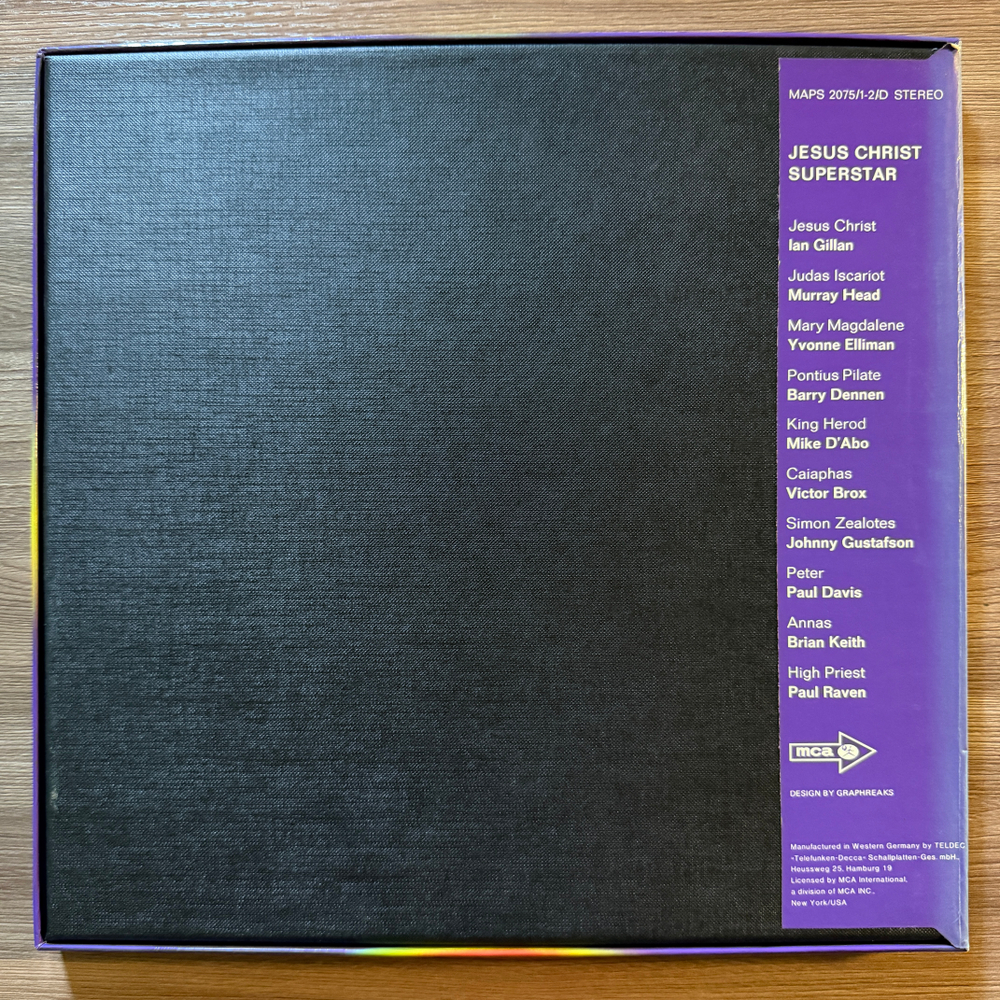 Jesus Christ Superstar 2LP (Германия 1970г.)