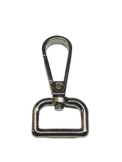 Карабин на вертлюге 20 мм, никель (7321-20)