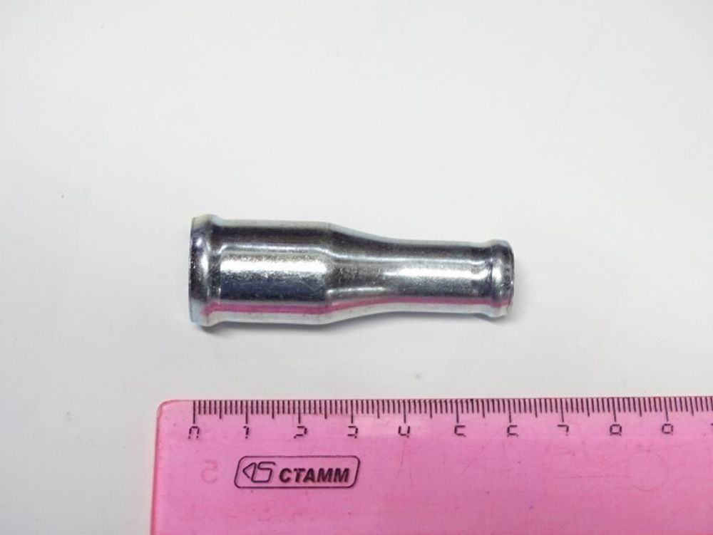 Трубка соединитель для патрубков прямая с перех. D20х14 L= 60 мм  (металл) (CARUM)