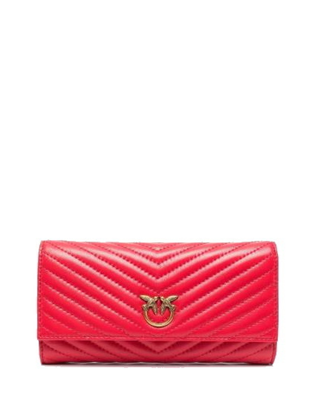 LOVE BIRDS QUILTED WALLET - red