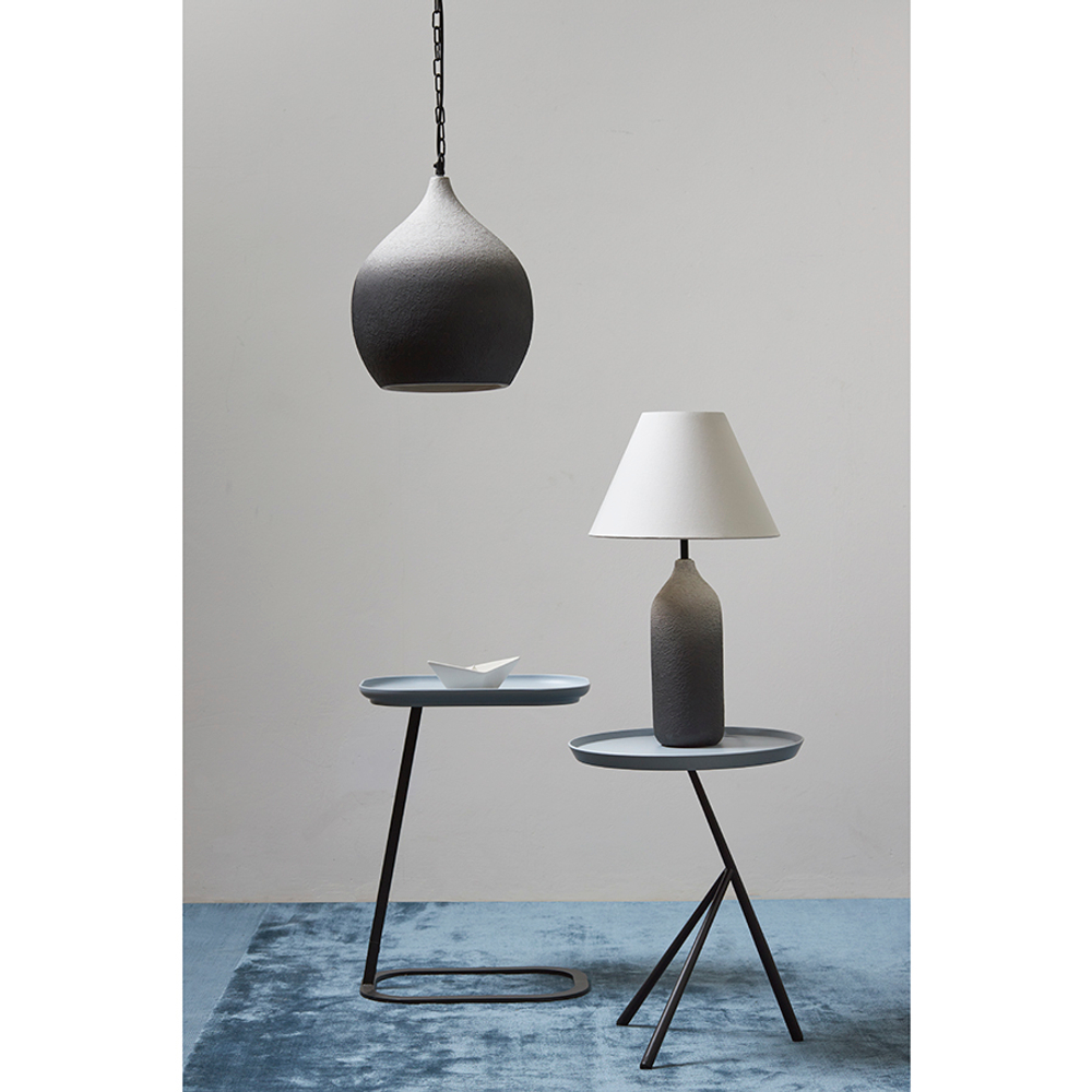 Столик приставной sustainable collection, D37,7 см, серый/черный