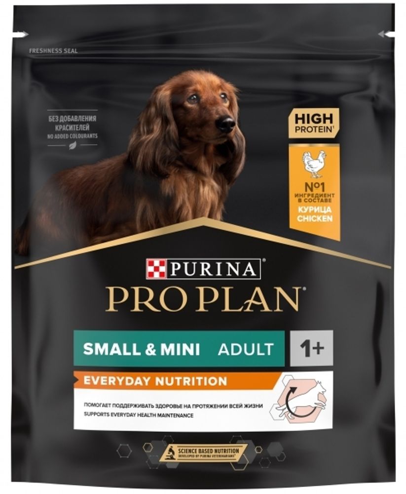 ProPlan 700г Small &amp; Mini Everyday Nutrition Сухой корм для собак малых и миниатюрных пород, для поддержания здоровья, с курицей