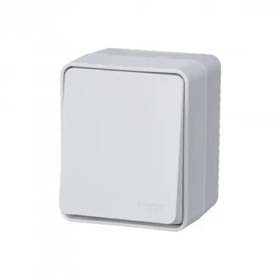 ATLASDESIGN PROFI IP54 О/У 1-клавишный ПЕРЕКЛЮЧАТЕЛЬ, сх.6, 10АХ, БЕЛЫЙ