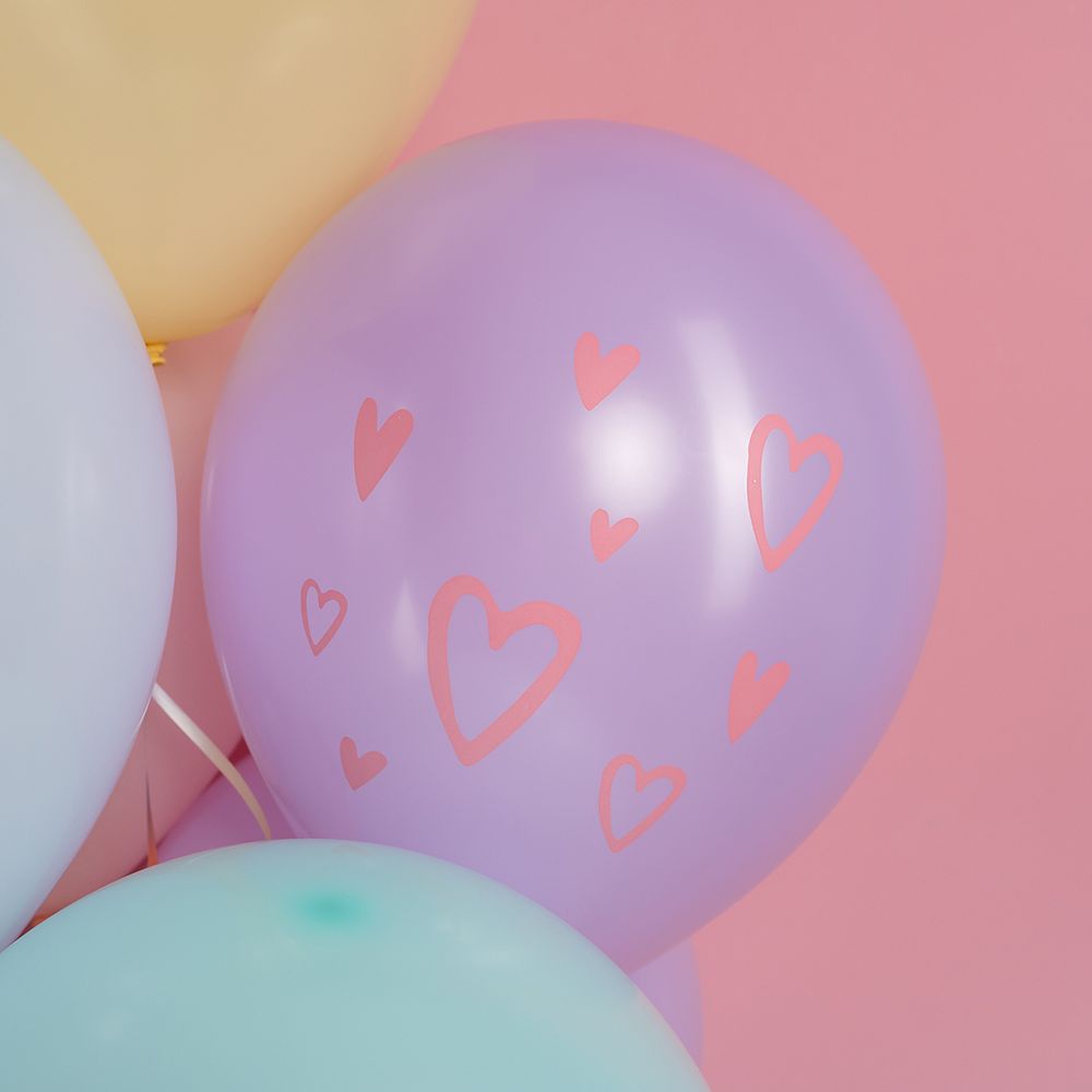 Шар (12''/30 см) Ура, Девочка!, Ассорти, макарунс, 2 ст, 25 шт.