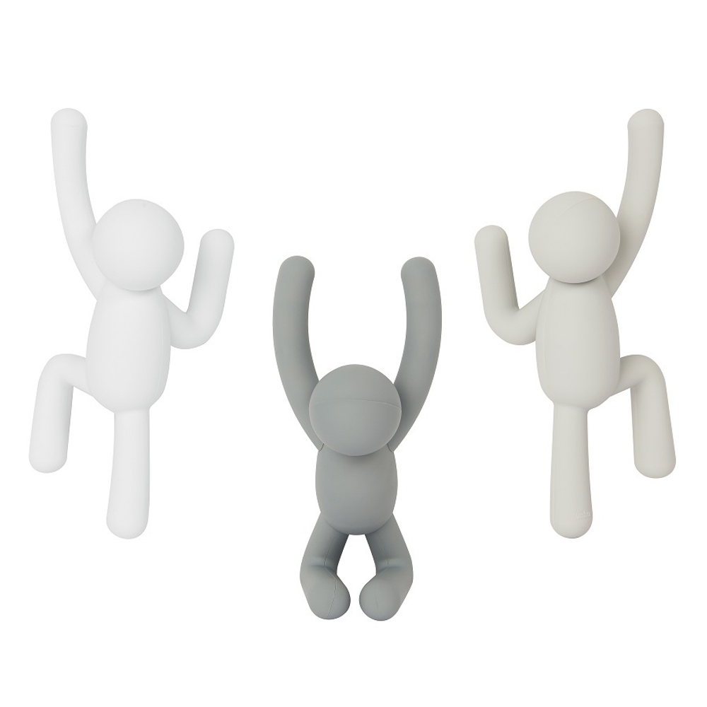 Набор крючков buddy серый, 3 шт.