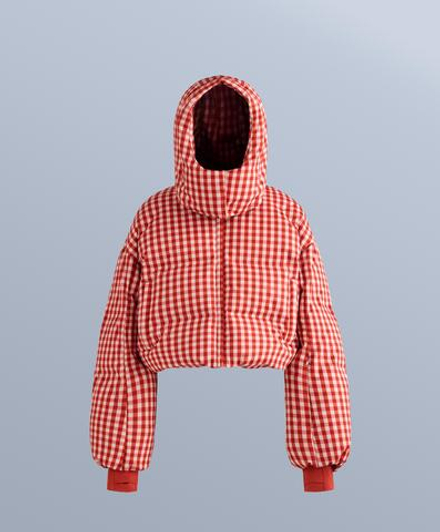 Oysho Легкий водонепроницаемый короткий пуховик Minardi Piume SKI, ярко-оранжевый