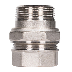 Соединение разъемное прямое (американка) LD DN32 вн-нр, латунь никелированная