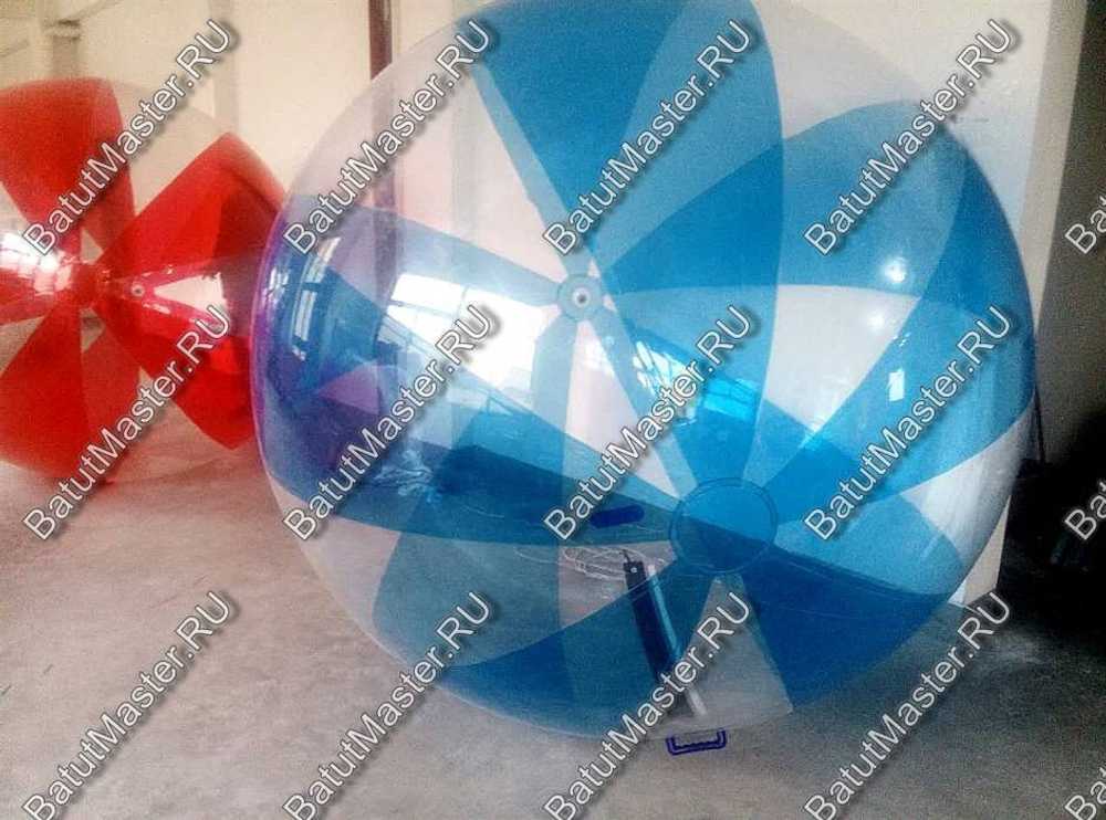 Аттракцион Водный шар ПВХ «Прозрачно-голубой» 1,8*1,8*1,8 м