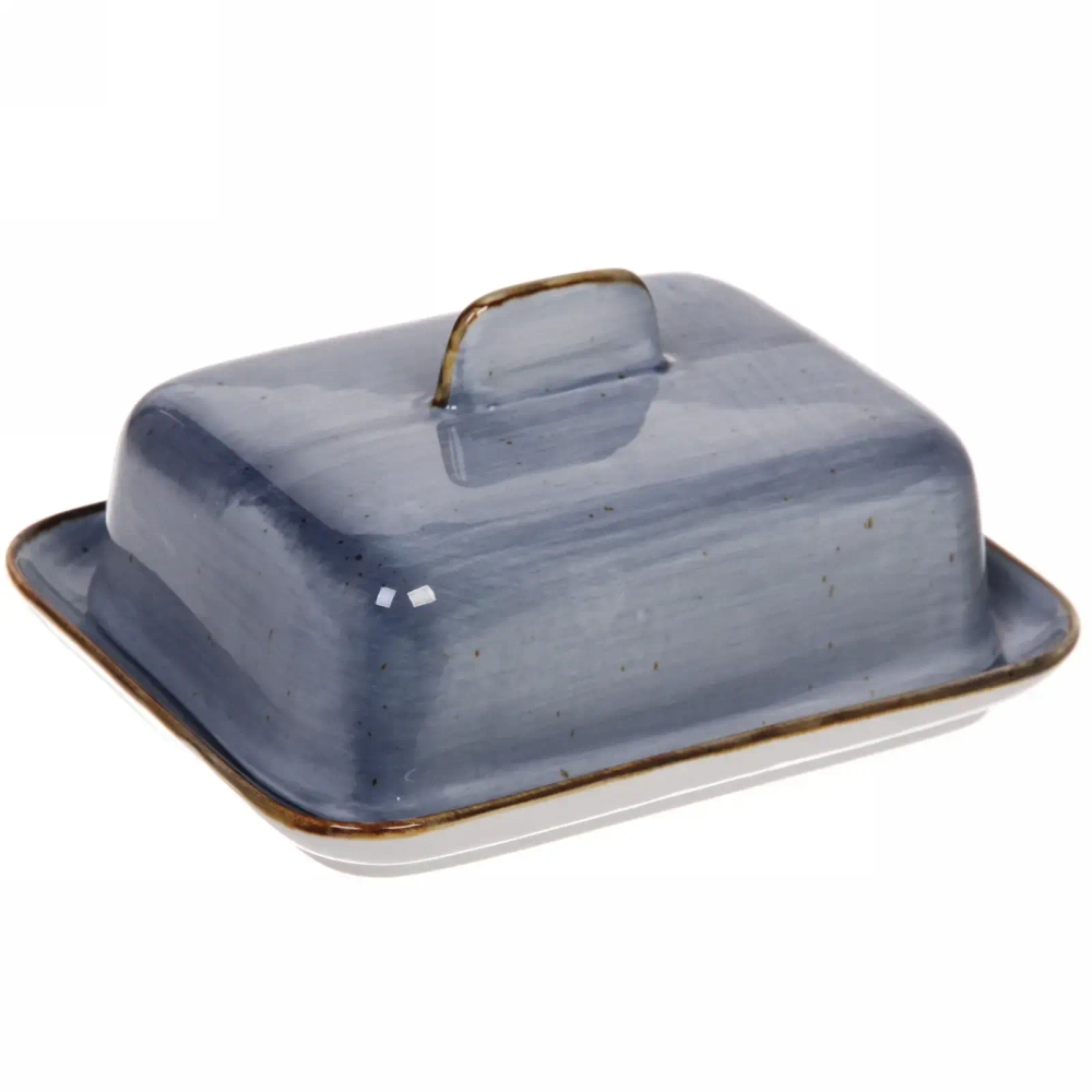 Масленка керамическая «Corsica blue» 16,5*13*7,8см