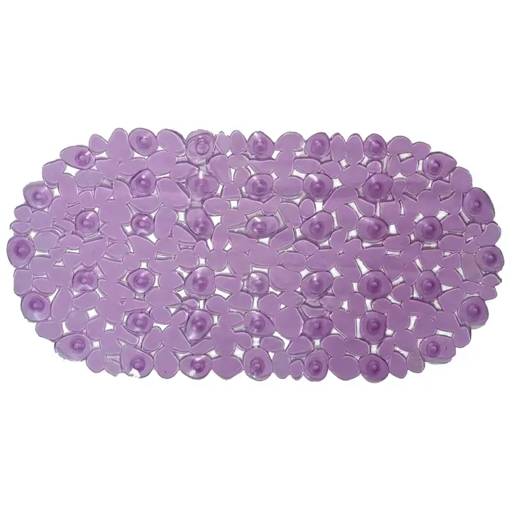 Коврик ПВХ для ванной Камешки, сиреневый