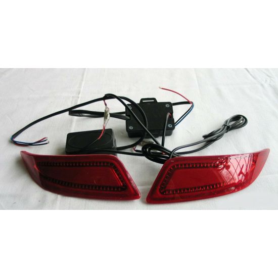 Светодиодные вставки в задний бампер Тойота Камри 55 V2 type