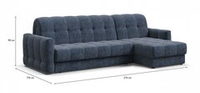 Угловой диван Босс Слип 160 Велюр Роял топаз