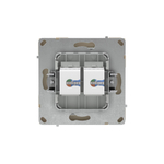 Компьютерная розетка RJ-45 без шторки, кат.6А двойная, KANT, ванильный марципан