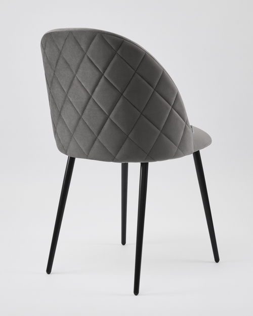 Стул MyFar Джозеф графитовый велюр (комплект 2 шт) MF1006-2