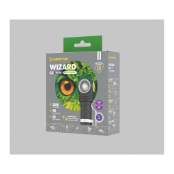 Налобный фонарь Armytek Wizard C2 WUV Magnet USB - цветная индикация уровня заряда и защита от случайного включения