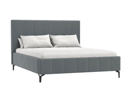 Брэнда кровать 1600 микровелюр серый