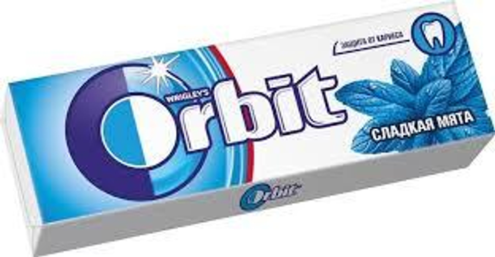 Резинка жевательная Orbit 13,6г Сладкая мята